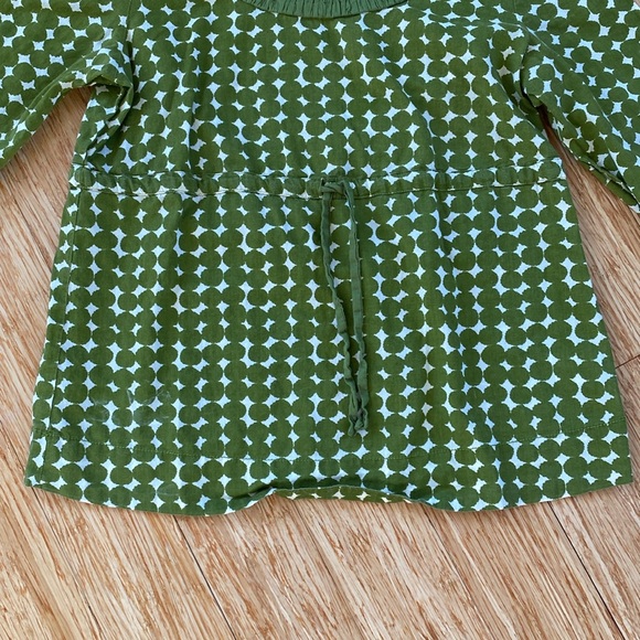 Boden 3/4 sleeve Green Dot tie front top - Picture 6 of 10